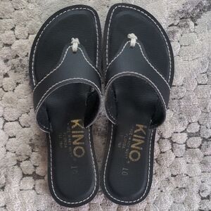 Kino Black Leather Sandals